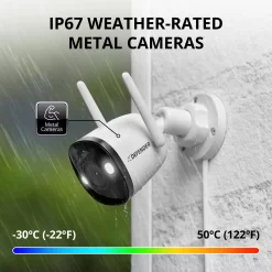 Defender Guard Pro 4K AI Indoor/Outdoor 2-Channel 2-Camera 4K Plug-in Bullet Micro Sd (Included) Security Camera System