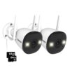 Defender Guard Pro 4K AI Indoor/Outdoor 2-Channel 2-Camera 4K Plug-in Bullet Micro Sd (Included) Security Camera System