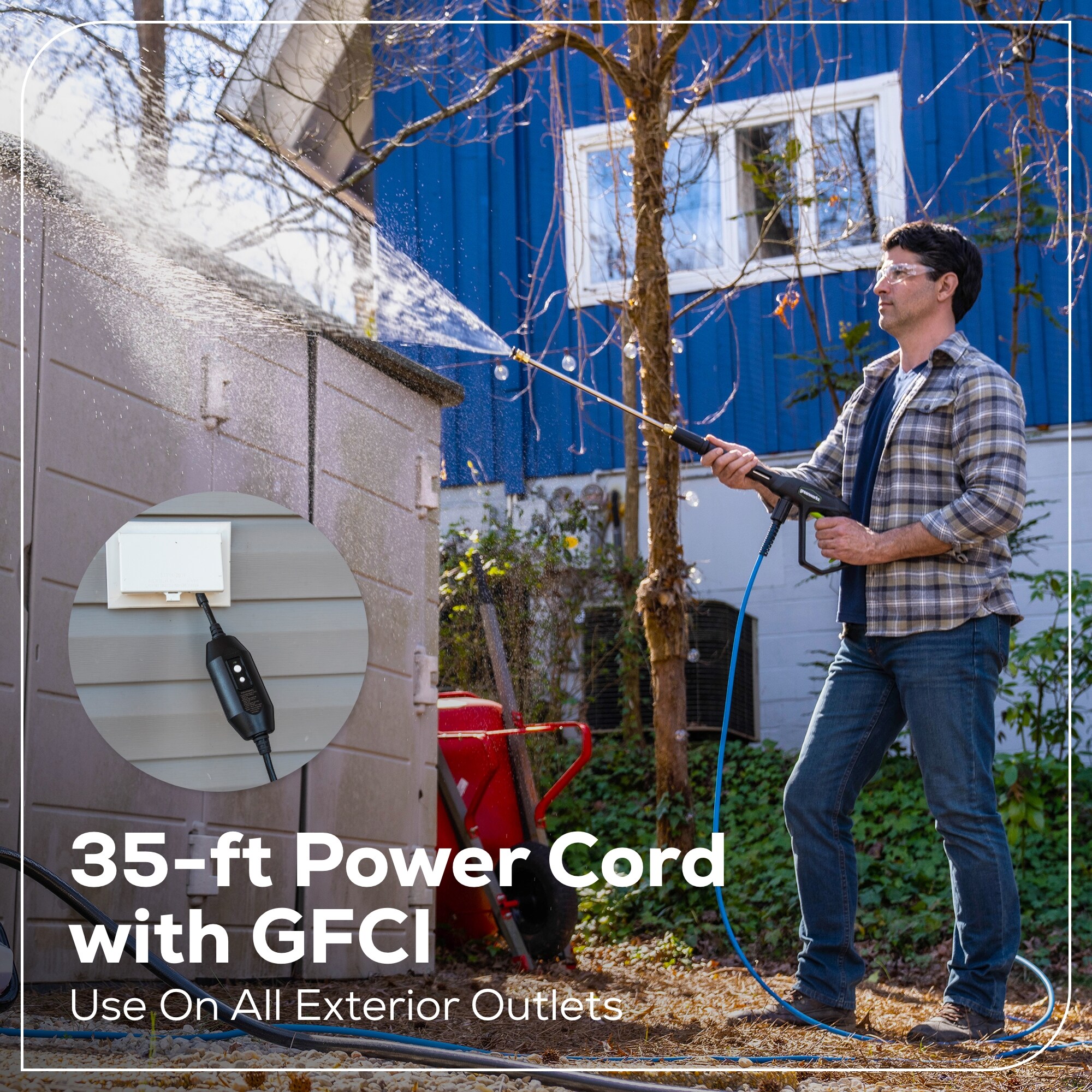 Greenworks 2000 PSI 1.2-GPM Cold Water Electric Pressure Washer with 4 Spray Tips and Surface Cleaner