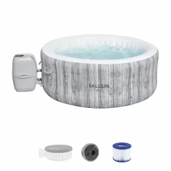 Bestway 120 Jet 4-Person Inflatable Round Hot Tub (Cover Included)