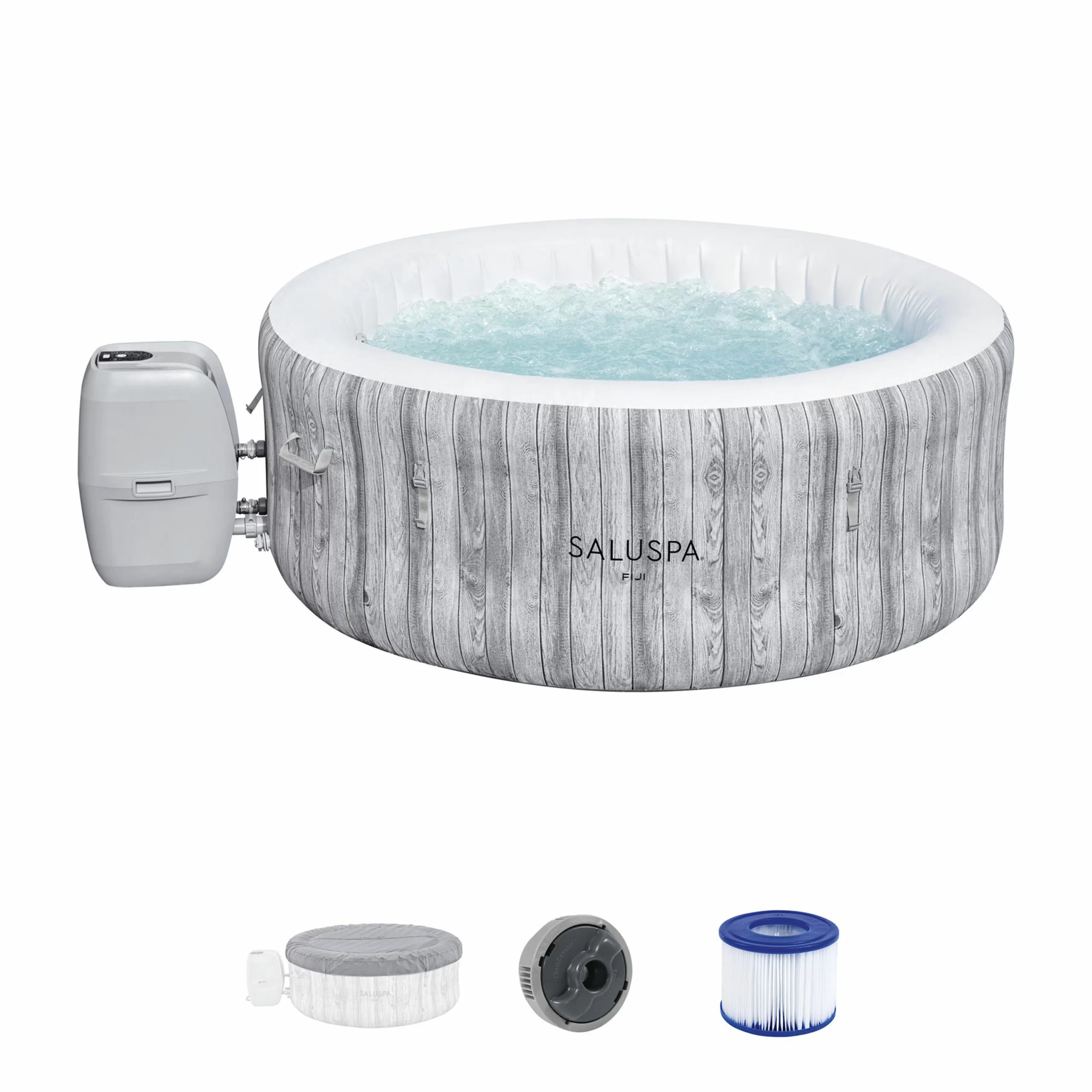Bestway 120 Jet 4-Person Inflatable Round Hot Tub (Cover Included)