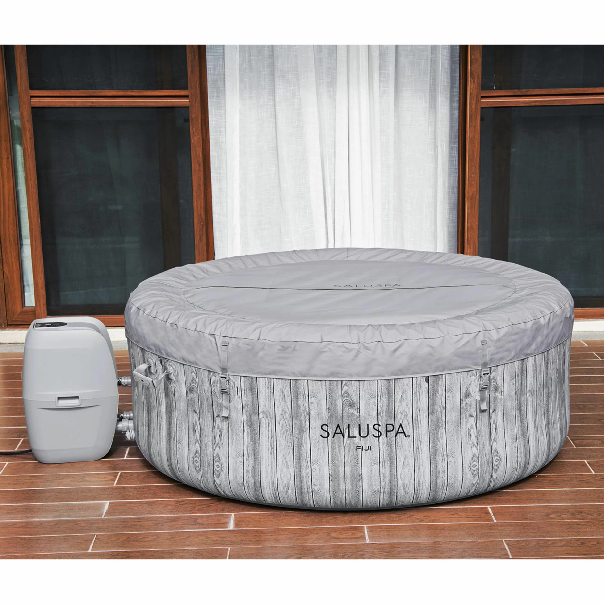 Bestway 120 Jet 4-Person Inflatable Round Hot Tub (Cover Included)