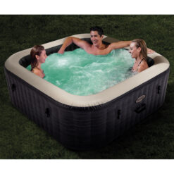Intex 140 Jet 4-Person Inflatable Square Hot Tub (Cover Included)
