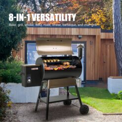 Z GRILLS Grill Elite ZPG-550B4 with Meat Probes 549-Sq in Bronze Pellet Grill