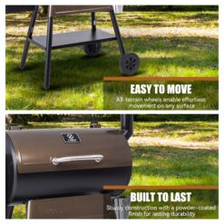 Z GRILLS Grill Elite ZPG-550B4 with Meat Probes 549-Sq in Bronze Pellet Grill