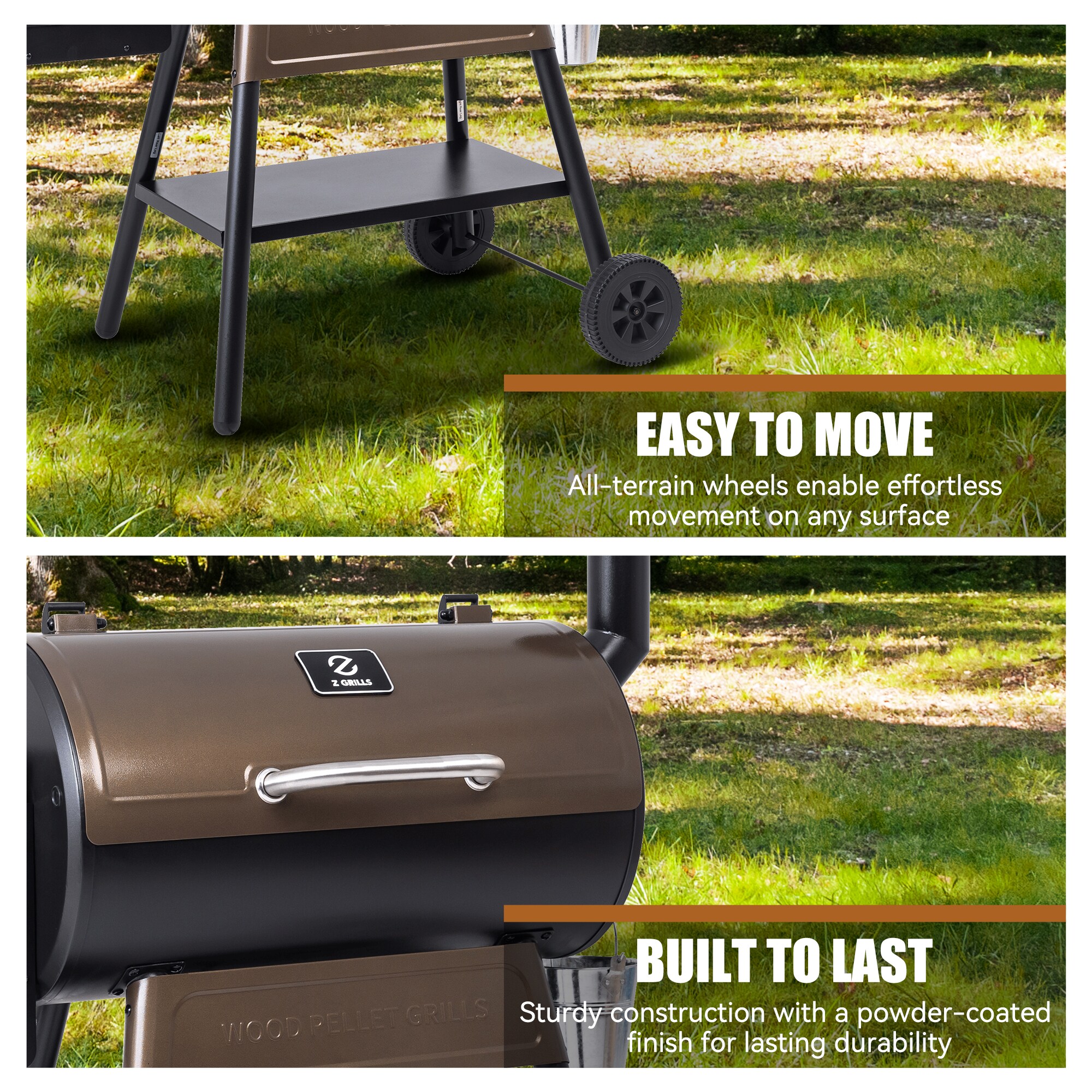 Z GRILLS Grill Elite ZPG-550B4 with Meat Probes 549-Sq in Bronze Pellet Grill