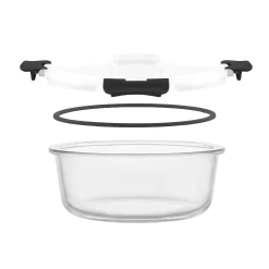 JoyJolt 24-Piece Glass Storage Containers with Leakproof Lids Set - Gray