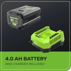 Greenworks 80-volt Max 21-in Cordless Push Lawn Mower 4 Ah (1-Battery and Charger Included)