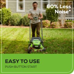 Greenworks Dual Port 80-volt 21-in Cordless Push Lawn Mower 4 Ah (1-Battery and Charger Included)