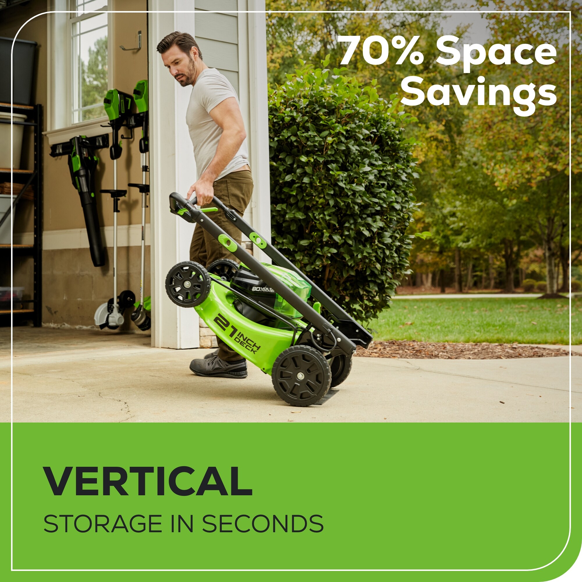 Greenworks Dual Port 80-volt 21-in Cordless Push Lawn Mower 4 Ah (1-Battery and Charger Included)