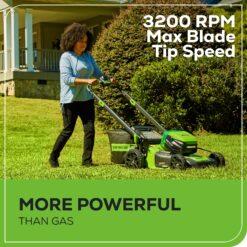 Greenworks Dual Port 80-volt 21-in Cordless Push Lawn Mower 4 Ah (1-Battery and Charger Included)