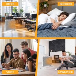 EdenDirect Up to 1500-Watt Convection Wall Mount Indoor Electric Space Heater with Thermostat and Remote Included