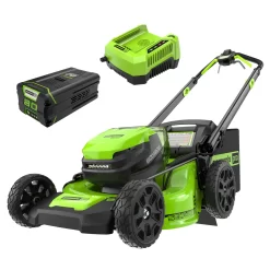 Greenworks Pro 80-volt 21-in Cordless Self-propelled Lawn Mower 5 Ah (1-Battery and Charger Included)