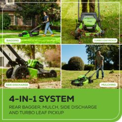 Greenworks Pro 80-volt 21-in Cordless Self-propelled Lawn Mower 5 Ah (1-Battery and Charger Included)
