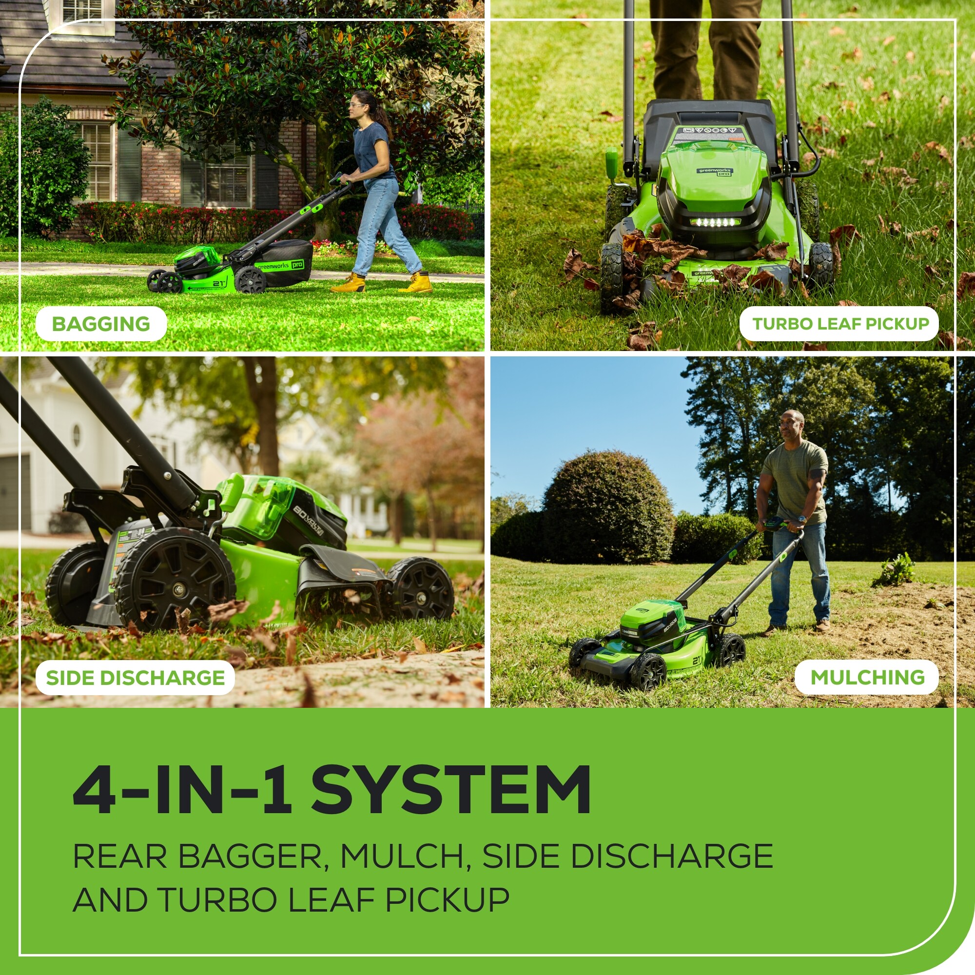 Greenworks Pro 80-volt 21-in Cordless Self-propelled Lawn Mower 5 Ah (1-Battery and Charger Included)
