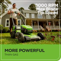 Greenworks Pro 80-volt 21-in Cordless Self-propelled Lawn Mower 5 Ah (1-Battery and Charger Included)