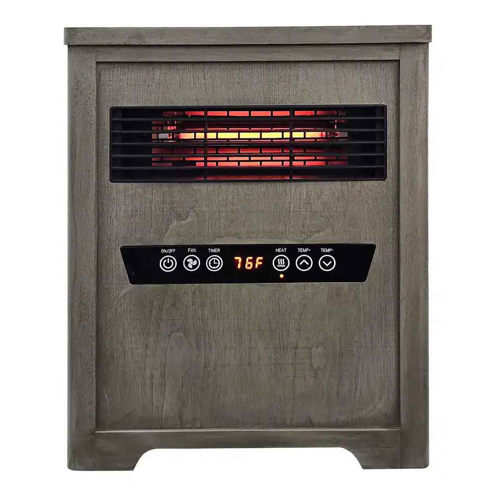 Country Living Up to 1500-Watt Infrared Cabinet Indoor Electric Space Heater with Thermostat and Remote Included
