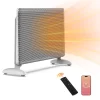 EdenDirect Up to 1500-Watt Convection Wall Mount Indoor Electric Space Heater with Thermostat and Remote Included