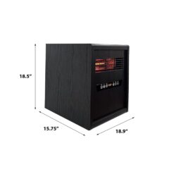 Modern Ember Up to 1500-Watt Infrared Cabinet Indoor Electric Space Heater with Thermostat and Remote Included
