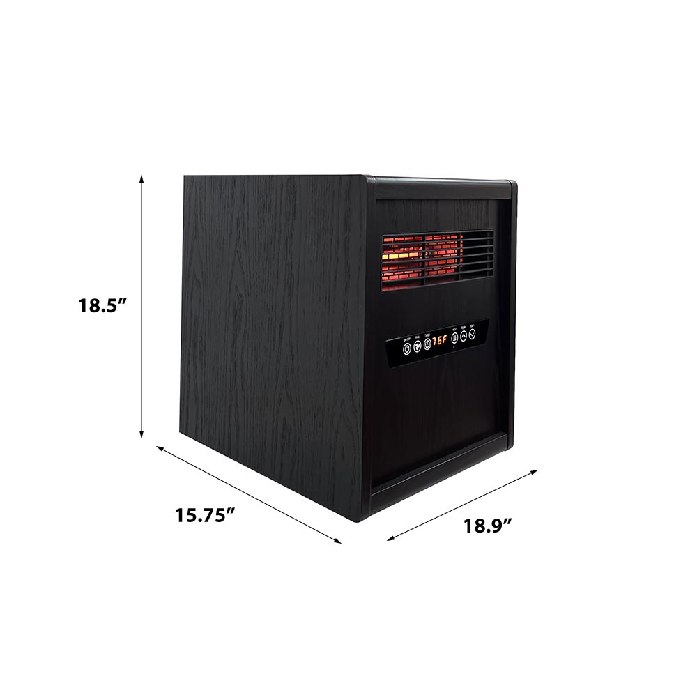 Modern Ember Up to 1500-Watt Infrared Cabinet Indoor Electric Space Heater with Thermostat and Remote Included