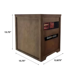 Country Living Up to 1500-Watt Infrared Cabinet Indoor Electric Space Heater with Thermostat and Remote Included