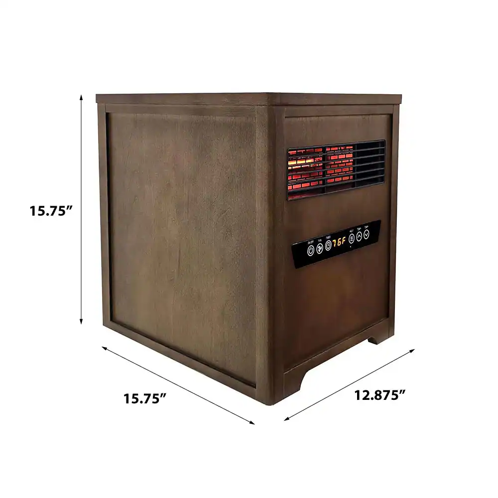 Country Living Up to 1500-Watt Infrared Cabinet Indoor Electric Space Heater with Thermostat and Remote Included