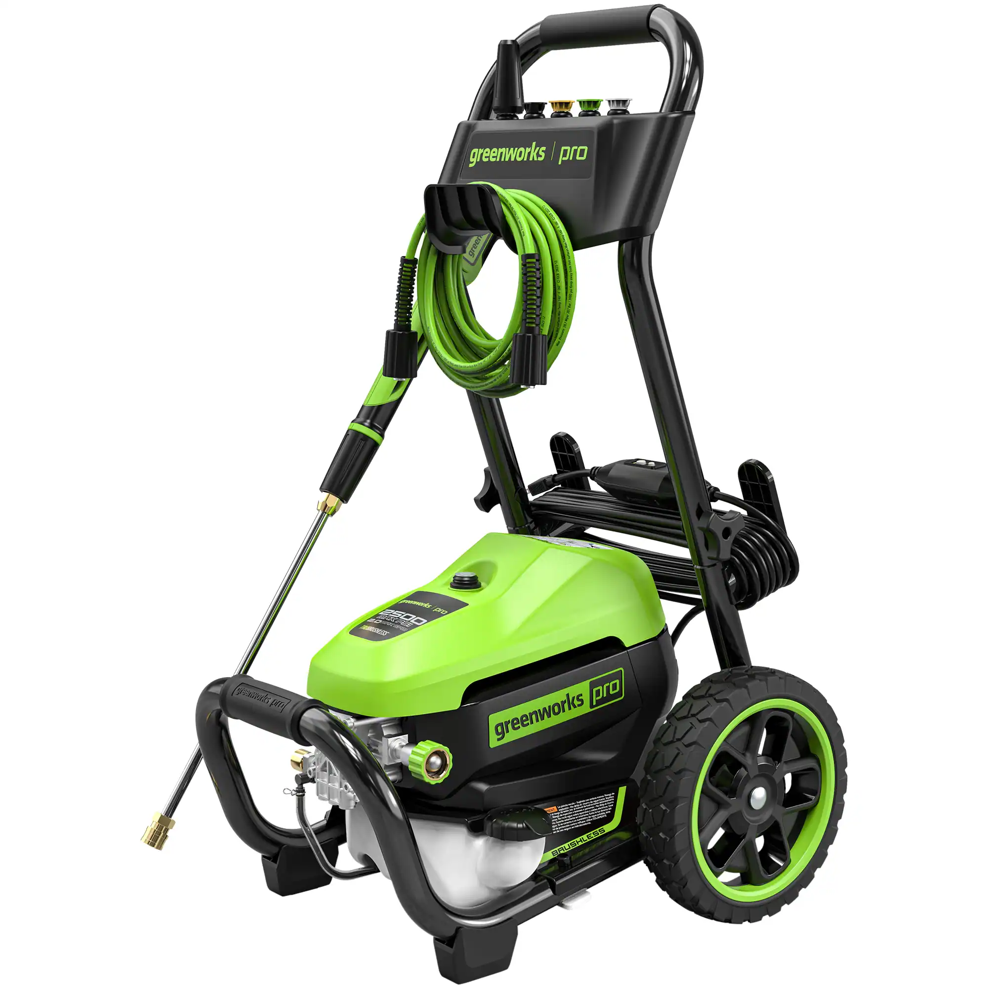Greenworks 2500 PSI 2.3-GPM Cold Water Electric Pressure Washer with 5 Spray Tips