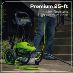 Greenworks 2500 PSI 2.3-GPM Cold Water Electric Pressure Washer with 5 Spray Tips