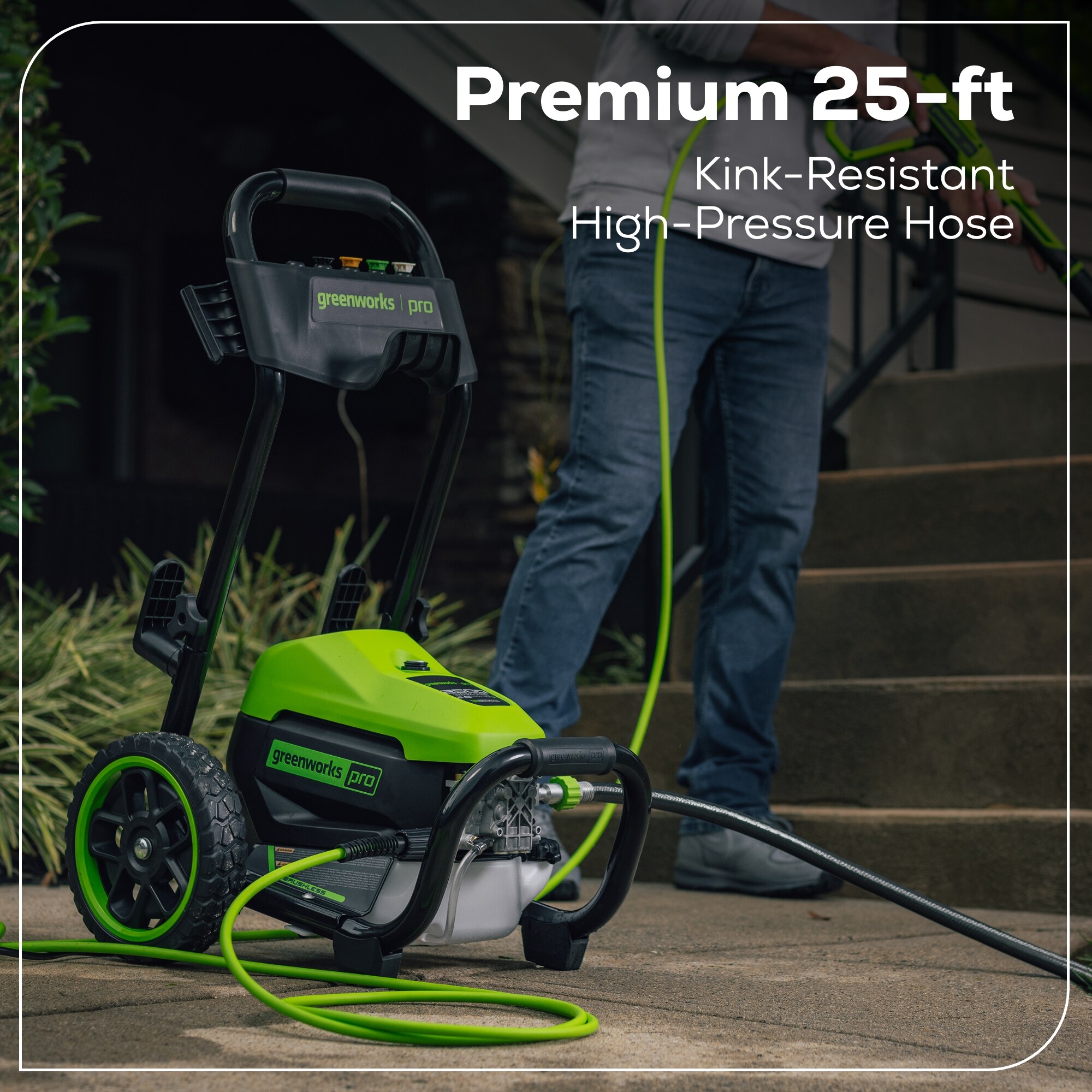 Greenworks 2500 PSI 2.3-GPM Cold Water Electric Pressure Washer with 5 Spray Tips
