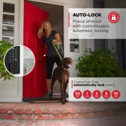 Kwikset SmartCode 270 Touchpad Contemporary Matte Black Electronic Deadbolt Smartkey with Keypad