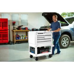 U.S. GENERAL 30 in., 5-Drawer Mechanics Cart, White