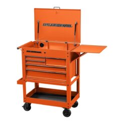 U.S. GENERAL 30 in., 5-Drawer Mechanics Cart, Orange