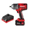 BAUER 20V Brushless Cordless, 1/2 in. High-Torque Impact Wrench Kit with 5 Ah Battery and Charger
