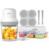 HEYVALUE Baby Food Maker, HEYVALUE 13-in-1 Baby Food Processor Set for Baby Food (Gray)