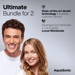 Aquasonic Duo Dual Handle Ultra Whitening 40,000 VPM Wireless Charging Electric ToothBrushes