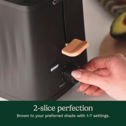 Cuisinart Soho Collection 2-Slice Toaster, 7 Toaster Setting, Defrost, Reheat, and Bagel Setting, Convenient Rear Cord Storage, Black, CPT-7BK