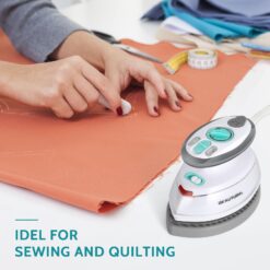 BEAUTURAL Mini Travel Steam Iron for Clothes with Dual Voltage, Non-Stick Soleplate, Anti-Slip Handle