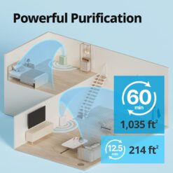 COWAY Air Purifiers for Home Bedroom up to 1,035ft² with Washable Filter, True HEPA Filter for Smoke, Pollen, Dander, White