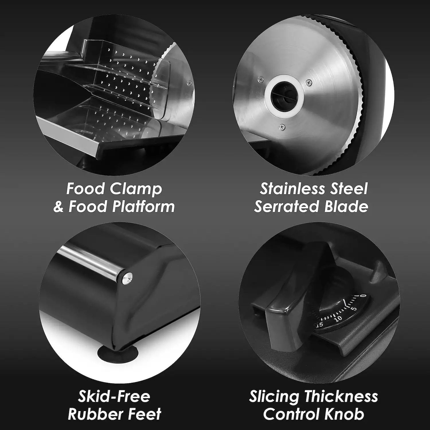 Elite Cuisine Ultimate Precision Electric Deli Food Meat Slicer