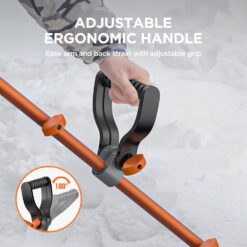 Litheli Cordless Electric Snow Shovel, 20V 12-Inch Snow Thrower with Adjustable Auxiliary Handle, 4.0Ah Battery Included 