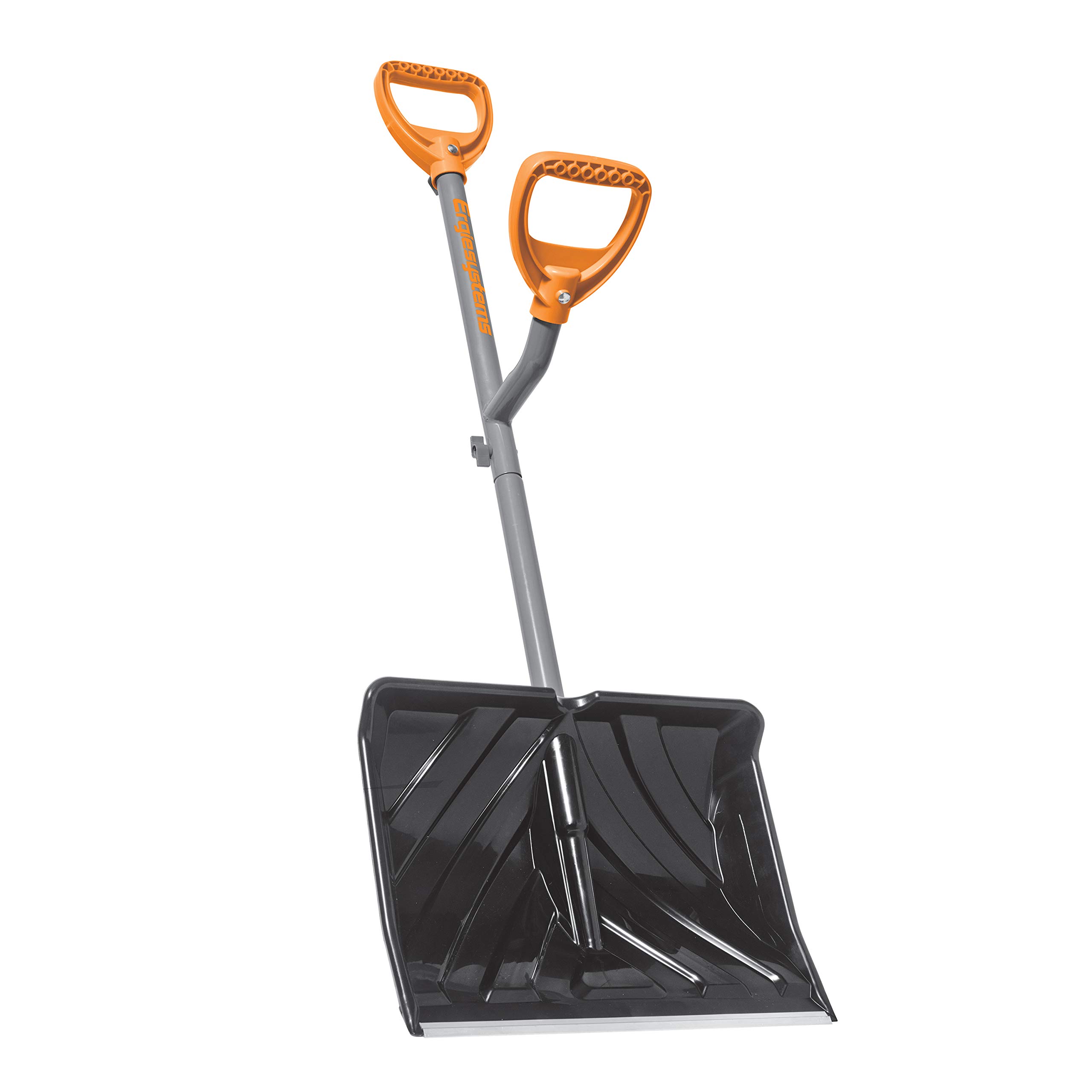 ERG-SNSH18 Steel Shaft Impact Resistant Snow Shovel, 18-Inch Shovel, 48-Inch Shaft, Polycarbonate Shovel
