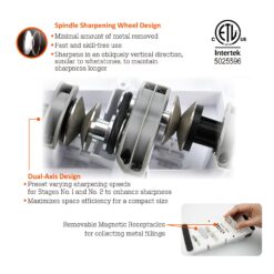 SHARPAL 198H 3 Stages Professional Electric Knife Sharpener, Diamond Roll Sharpener for Razor-Sharp Result