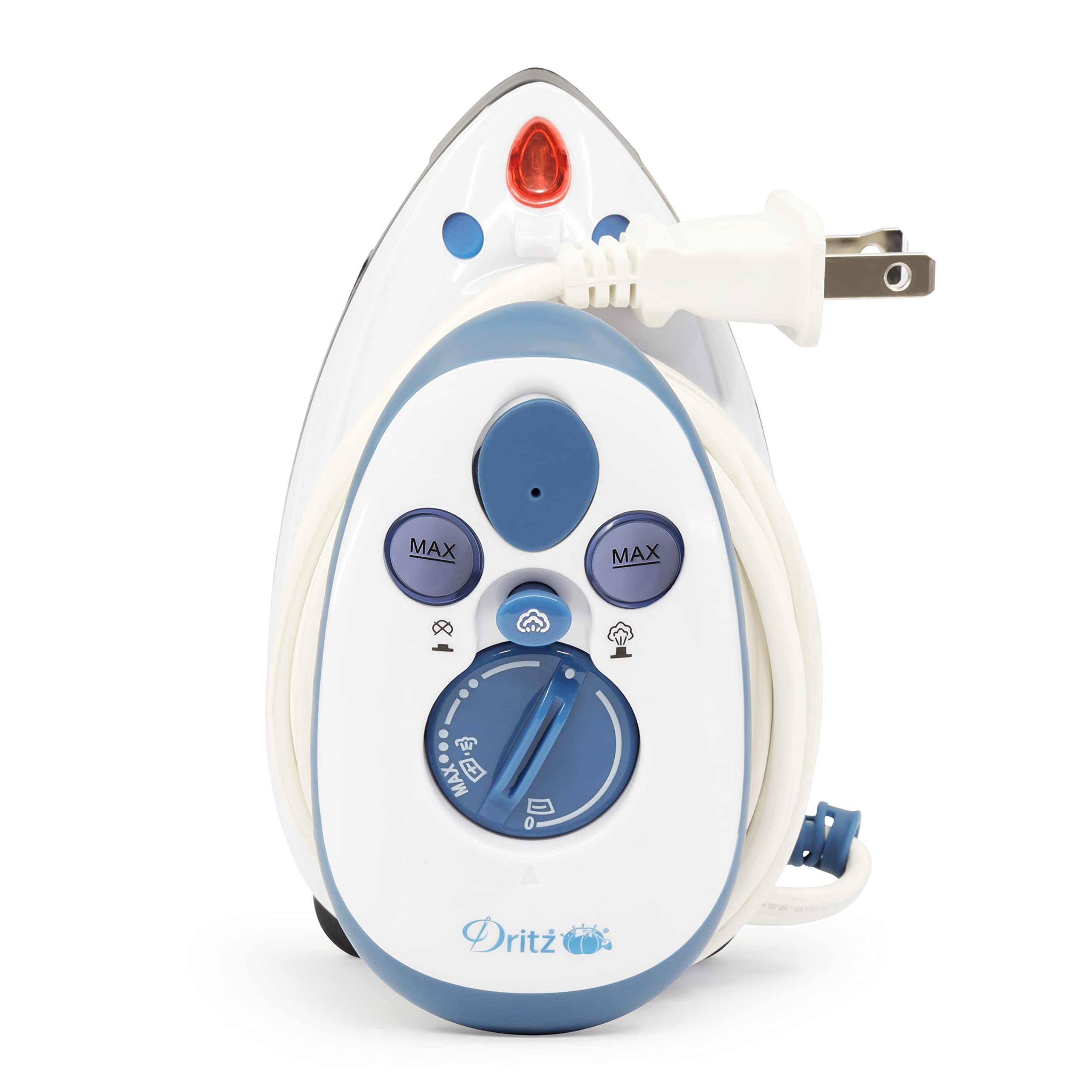 Dritz Notions 653380 Mighty Travel Steam Iron, White