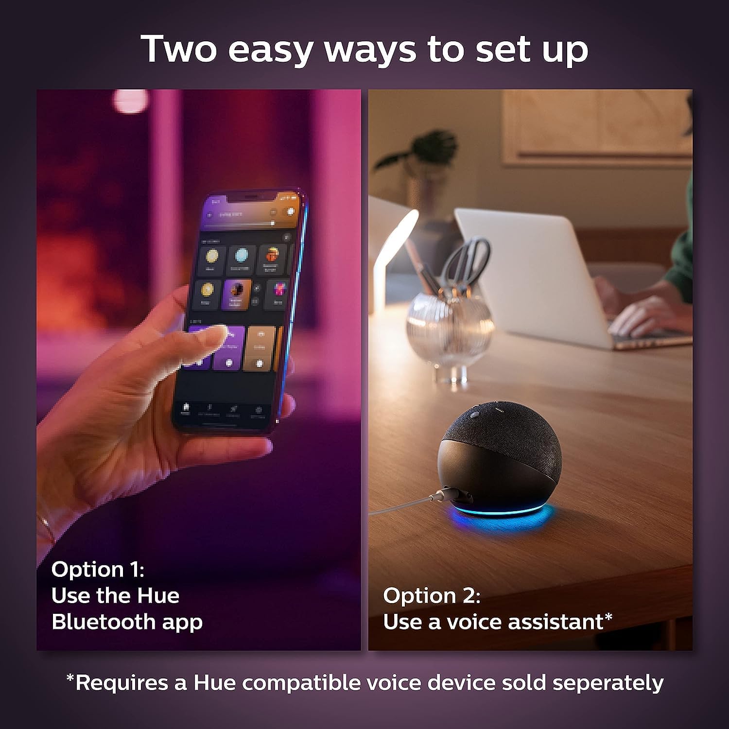 Philips Hue White and Color Ambiance A19 Medium Lumen Smart Bulb, 1100 Lumens, 1 Bulb