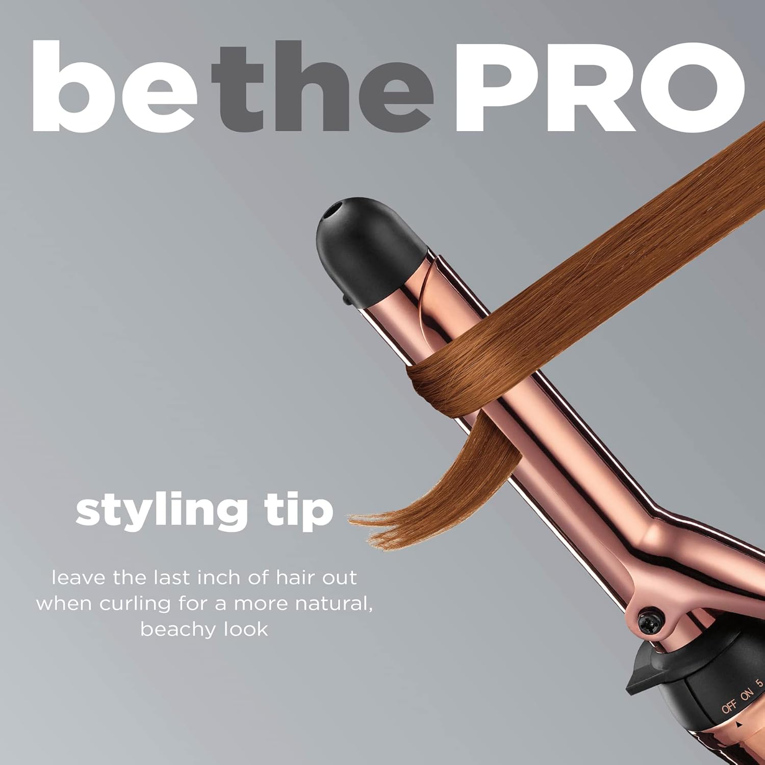CONAIR INFINITIPRO Rose Gold Titanium 1-Inch Curling Iron, 1-inch barrel produces classic curls