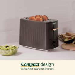 Cuisinart Soho Collection 2-Slice Toaster, 7 Toaster Setting, Defrost, Reheat, and Bagel Setting, Convenient Rear Cord Storage, Black, CPT-7BK