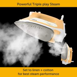 Oliso TG1600 Pro Plus 1800 Watt SmartIron with Auto Lift - for Clothes, Sewing, Quilting and Crafting Ironing, Yellow