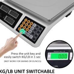YIFOR Digital Commercial Price Scale 88lb/40kg Price Computing Scale, Food Produce Counting Weight Scale