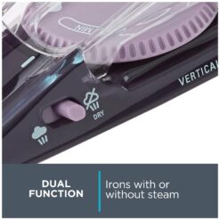 Rowenta Travel Iron, Pro Compact Stainless Steel Soleplate Hand Held Steamer Iron for Clothes, 200 Microsteam Holes, 1000 Watts Ironing