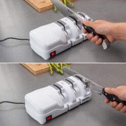 SHARPAL 198H 3 Stages Professional Electric Knife Sharpener, Diamond Roll Sharpener for Razor-Sharp Result
